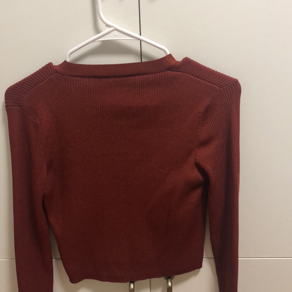 Zara Maple Red Cropped Cardigan - Picture 3 of 3